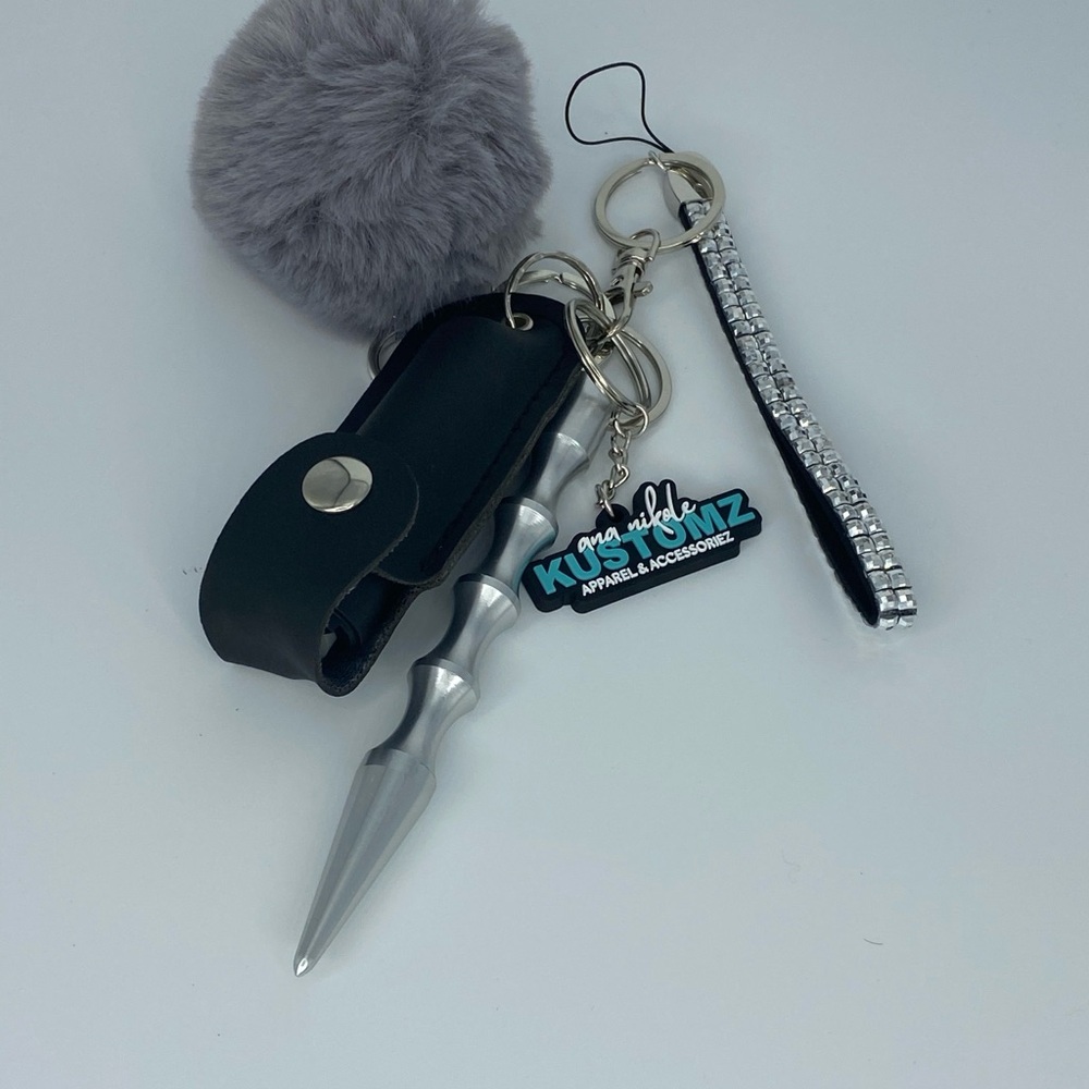 Gray Safety Keychain Set